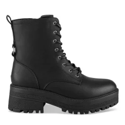 Bottines Rangers NOIR Femme Motif Uni Lacets