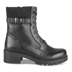 Bottines Rangers NOIR Femme Motif Uni Lacets