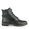Bottines Rangers NOIR Femme CUIR Motif Uni Lacets