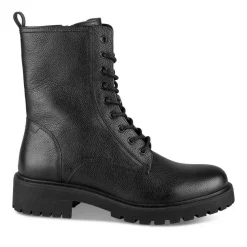 Bottines Rangers NOIR Femme CUIR Motif Uni Lacets