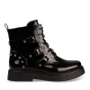 Bottines Rangers NOIR Femme Motif Clouté Fermeture éclair