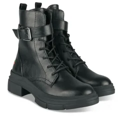 Bottines Rangers NOIR Femme Motif Uni Lacets