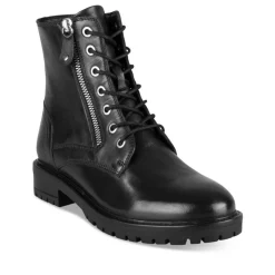 Bottines Rangers NOIR Femme CUIR Motif Uni Lacets
