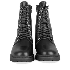 Bottines Rangers NOIR Femme Motif Vernis Lacets