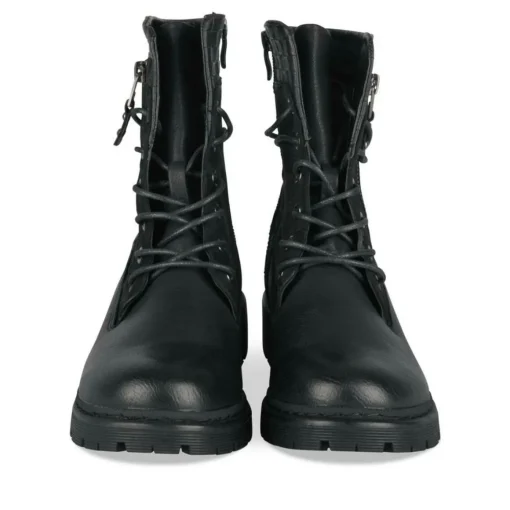 Bottines Rangers NOIR Femme Motif Animal Lacets