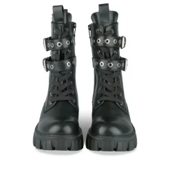 Bottines Rangers NOIR Femme Motif Uni Lacets