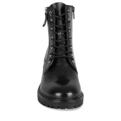 Bottines Rangers NOIR Femme CUIR Motif Uni Lacets