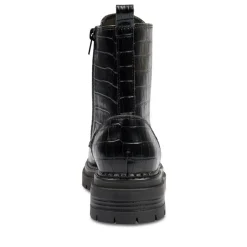 Bottines Rangers NOIR Femme Motif Animal Lacets