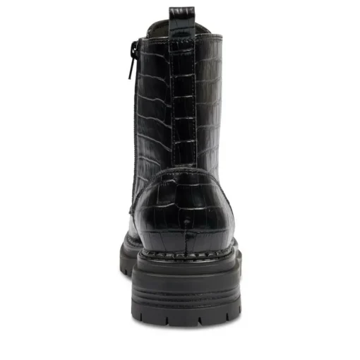 Bottines Rangers NOIR Femme Motif Animal Lacets