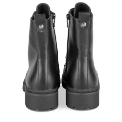 Bottines Rangers NOIR Femme Motif Vernis Lacets