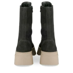 Bottines Rangers NOIR Femme CUIR Motif Uni Lacets