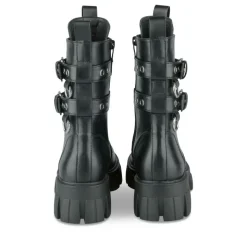 Bottines Rangers NOIR Femme Motif Uni Lacets