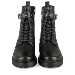 Bottines Rangers NOIR Femme Motif Clouté Lacets