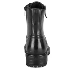 Bottines Rangers NOIR Femme CUIR Motif Uni Lacets
