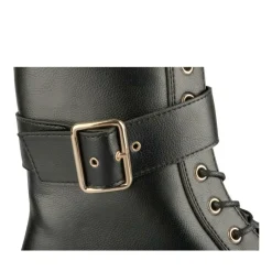 Bottines Rangers NOIR Femme Motif Uni Lacets