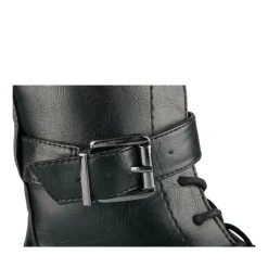 Bottines Rangers NOIR Femme Motif Uni Lacets