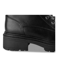 Bottines Rangers NOIR Femme Motif Uni Lacets