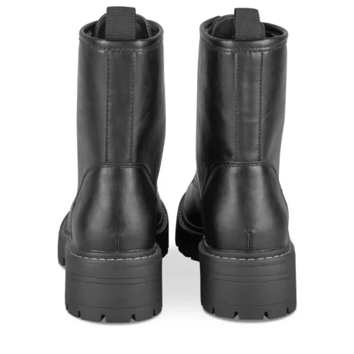 Bottines Rangers NOIR Femme Motif Uni Lacets