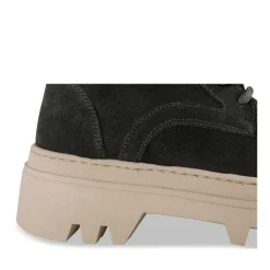 Bottines Rangers NOIR Femme CUIR Motif Uni Lacets