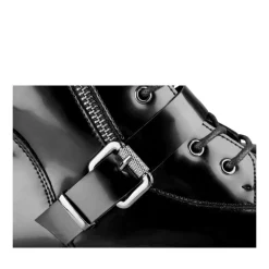 Bottines Rangers NOIR Femme Motif Uni Fermeture éclair