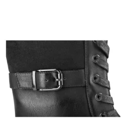 Bottines Rangers NOIR Femme Motif Uni Lacets