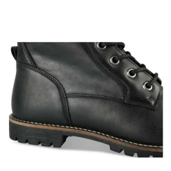 Bottines Rangers NOIR Femme CUIR Motif Uni Lacets