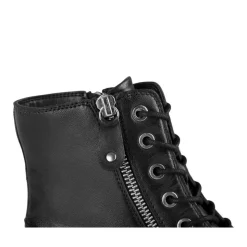 Bottines Rangers NOIR Femme CUIR Motif Uni Lacets