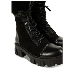 Bottines Rangers NOIR Femme Motif Uni Lacets