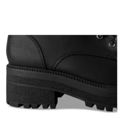 Bottines Rangers NOIR Femme Motif Uni Lacets