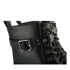 Bottines Rangers NOIR Femme Motif Clouté Lacets