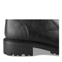 Bottines Rangers NOIR Femme Motif Uni Lacets