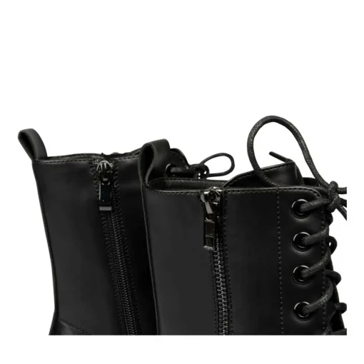 Bottines Rangers NOIR Femme Motif Uni Fermeture éclair