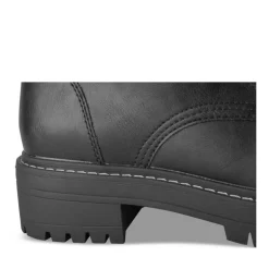 Bottines Rangers NOIR Femme Motif Uni Lacets