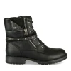 Bottines Rangers NOIR Fille Motif Clouté Lacets