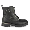 Bottines Rangers NOIR Fille Motif Etoiles Lacets
