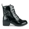Bottines Rangers NOIR Fille Motif Vernis Fermeture éclair