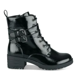 Bottines Rangers NOIR Fille Motif Vernis Fermeture éclair
