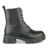 Bottines Rangers NOIR Fille Motif Uni Lacets