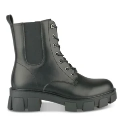 Bottines Rangers NOIR Fille Motif Uni Lacets