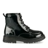 Bottines Rangers NOIR Fille Motif Vernis Lacets