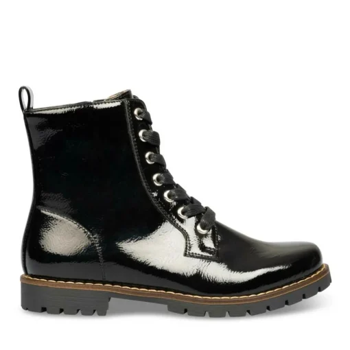 Bottines Rangers NOIR Fille Motif Uni Fermeture éclair