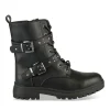 Bottines Rangers NOIR Fille Motif Uni A Enfiler