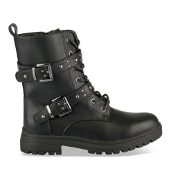 Bottines Rangers NOIR Fille Motif Uni A Enfiler
