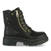 Bottines Rangers NOIR Fille Motif Clouté Lacets