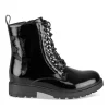 Bottines Rangers NOIR Fille Motif Uni Lacets