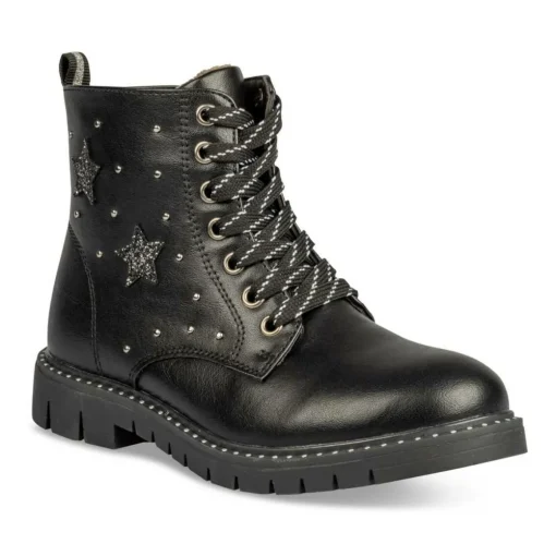 Bottines Rangers NOIR Fille Lacets