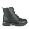 Bottines Rangers NOIR Fille Motif Clouté Lacets