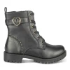 Bottines Rangers NOIR Fille Motif Uni Lacets