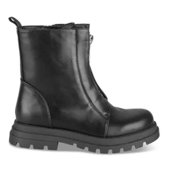 Bottines Rangers NOIR Fille Motif Uni Fermeture éclair