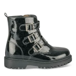 Bottines Rangers NOIR Fille Motif Uni Fermeture éclair